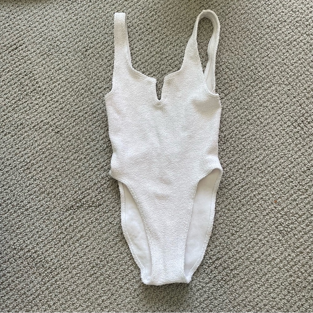 ASOS crinkle white one piece